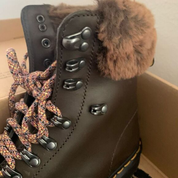 Dr. Martens | 1460 Serena Faux Fur Trim Boot - Picture 9 of 10